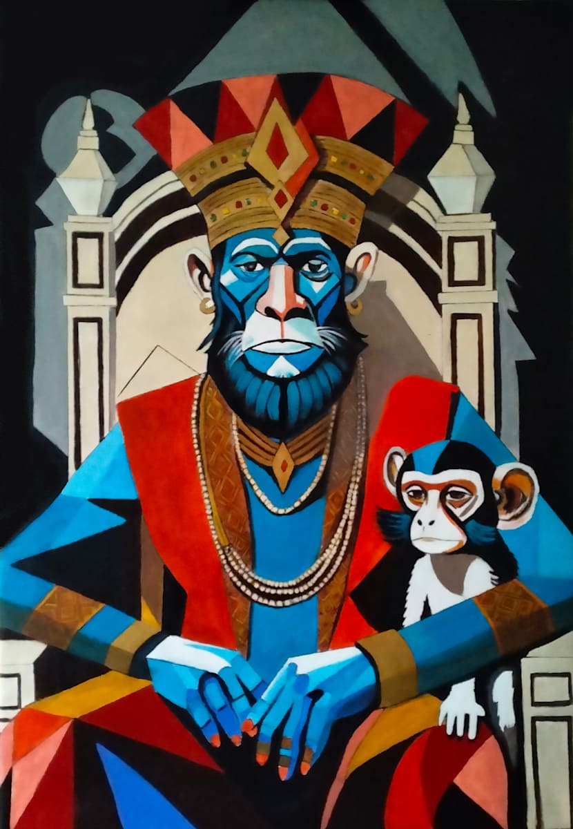 LORD SOKWE & SON by Linda Leftwich  Image: Lord of the Chimpanzee