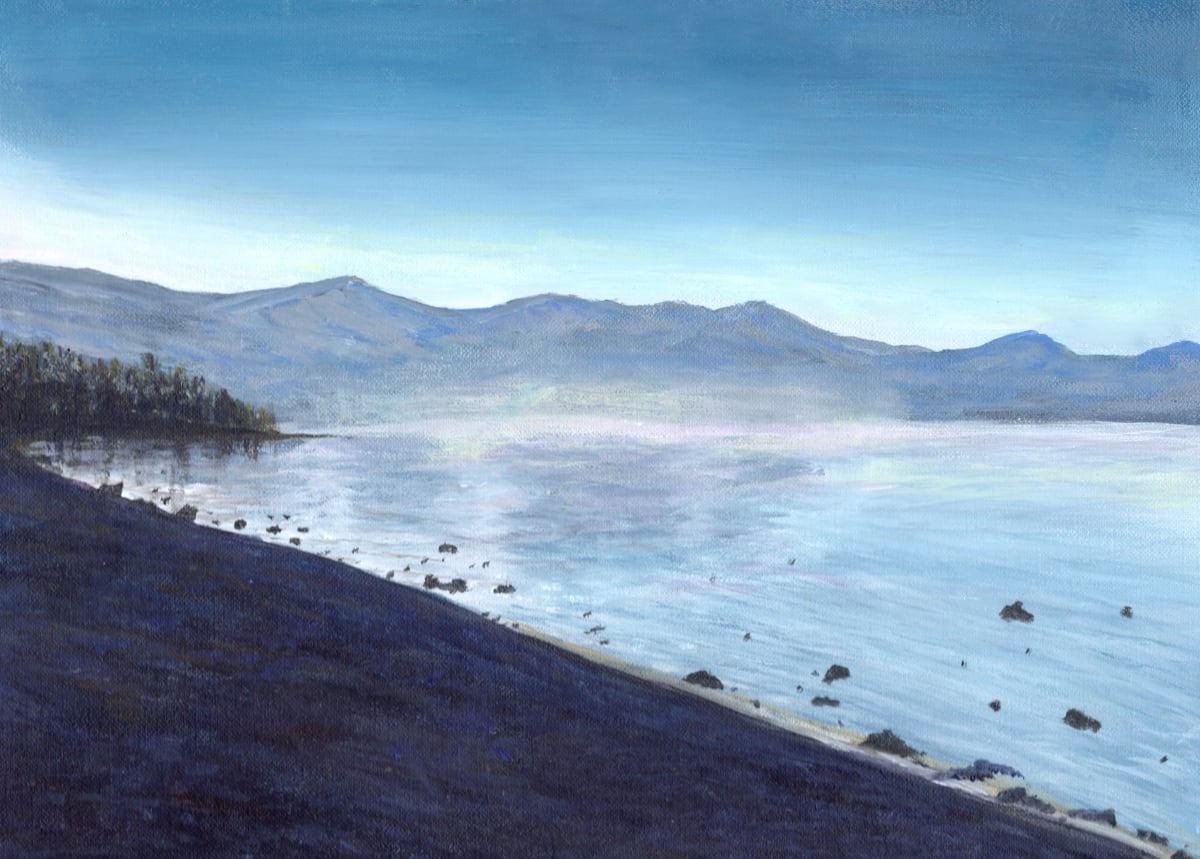Mountain Lake by CHERYL L KANUCK  Image: Mountain Lake- Original acrylic painting by Cheryl Kanuck