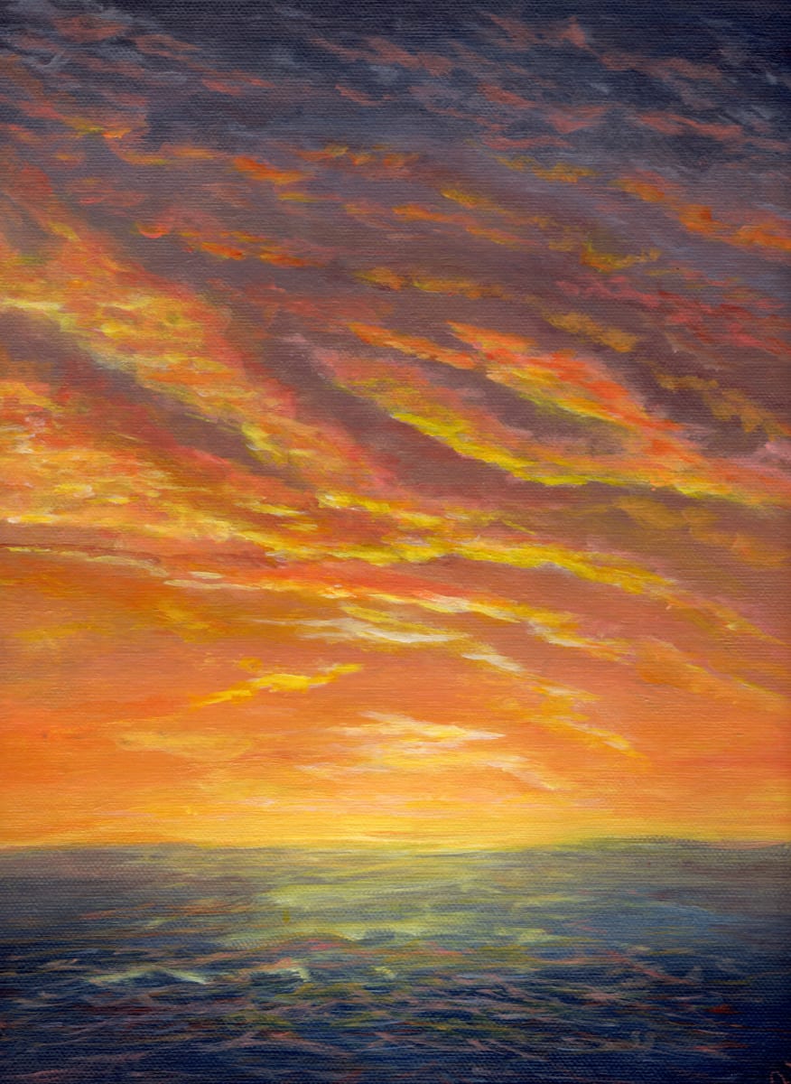 Sunset Royal by CHERYL L KANUCK  Image: Sunset Royal- Original acrylic painting by Cheryl Kanuck