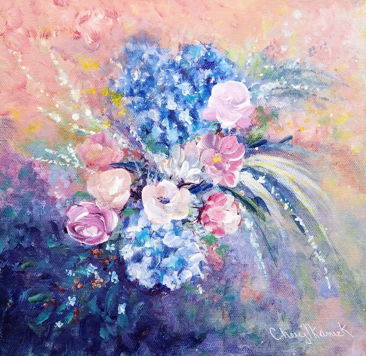 Mixed floral-1 by CHERYL L KANUCK 