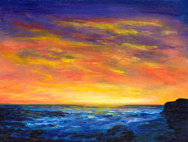 Seashore Sunset by CHERYL L KANUCK  Image: Seashore Sunset- Original acrylic painting by Cheryl Kanuck
