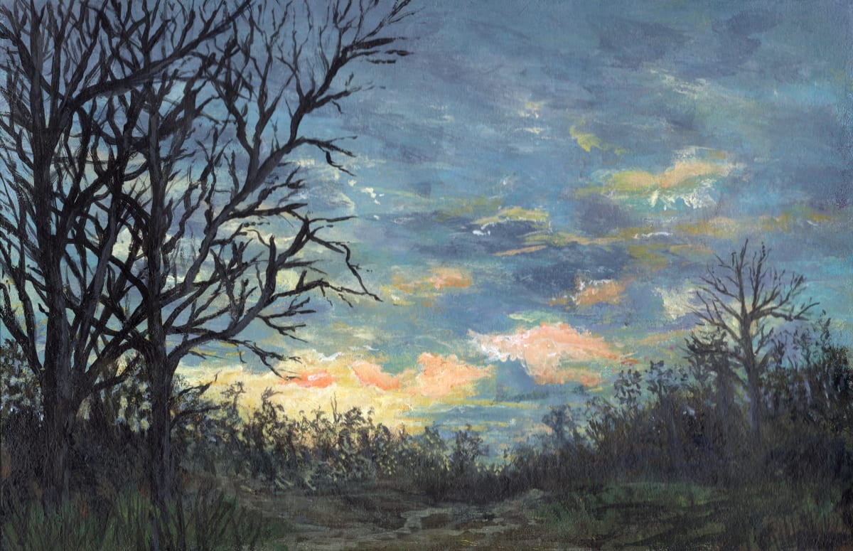 Tree at Dawn by CHERYL L KANUCK  Image: Tree at Dawn original acrylic painting by Cheryl Kanuck