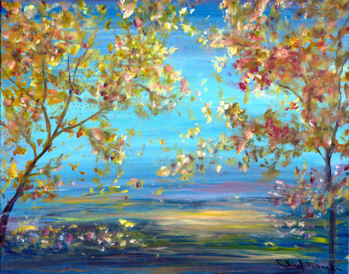 Trees in oil by CHERYL L KANUCK, Image 1.