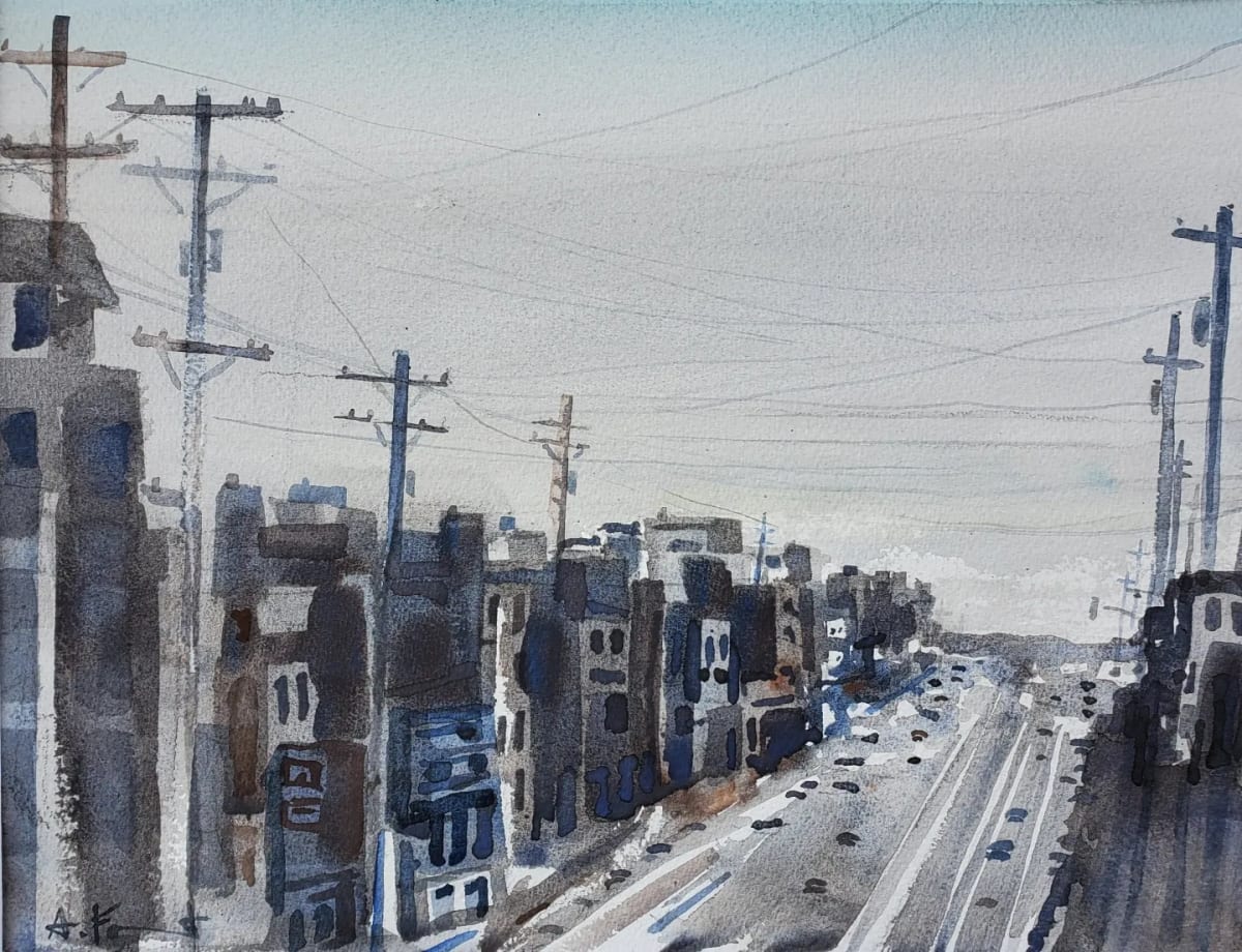 The Sunset-Taraval Street by Andy Forrest,  SeismicWatercolors  Image: Quintessential Sunset, Taraval St.