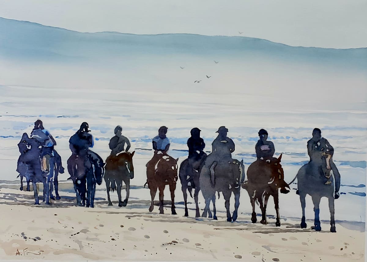 Saddleback Beach Ride by Andy Forrest  Image: Rented horses from MarVista Stables along S.F. Ocean Beach