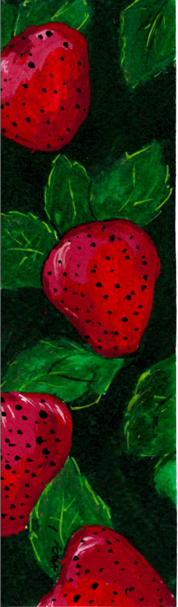 Strawberry Bookmark by Anja Marie Peyfuss 