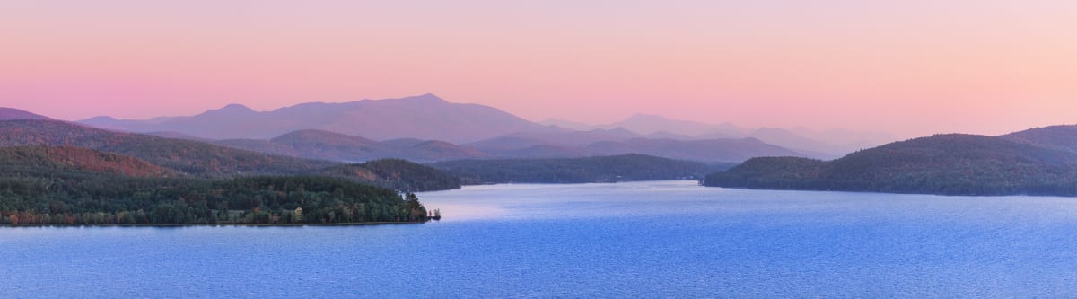 Schroon Lake—Sunrise light on Hoffman and the High Peaks by Carl Heilman II  Image: Schroon Lake—Sunrise light on Hoffman and the High Peaks by Carl Heilman II