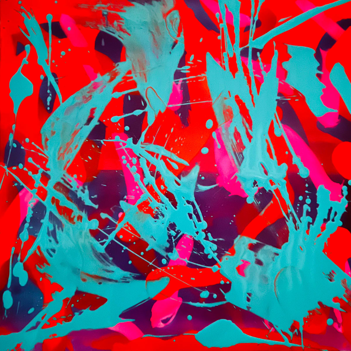 Abstract Brushwork 5 (red/blue) by SHAWN SKEIR, Image 1.