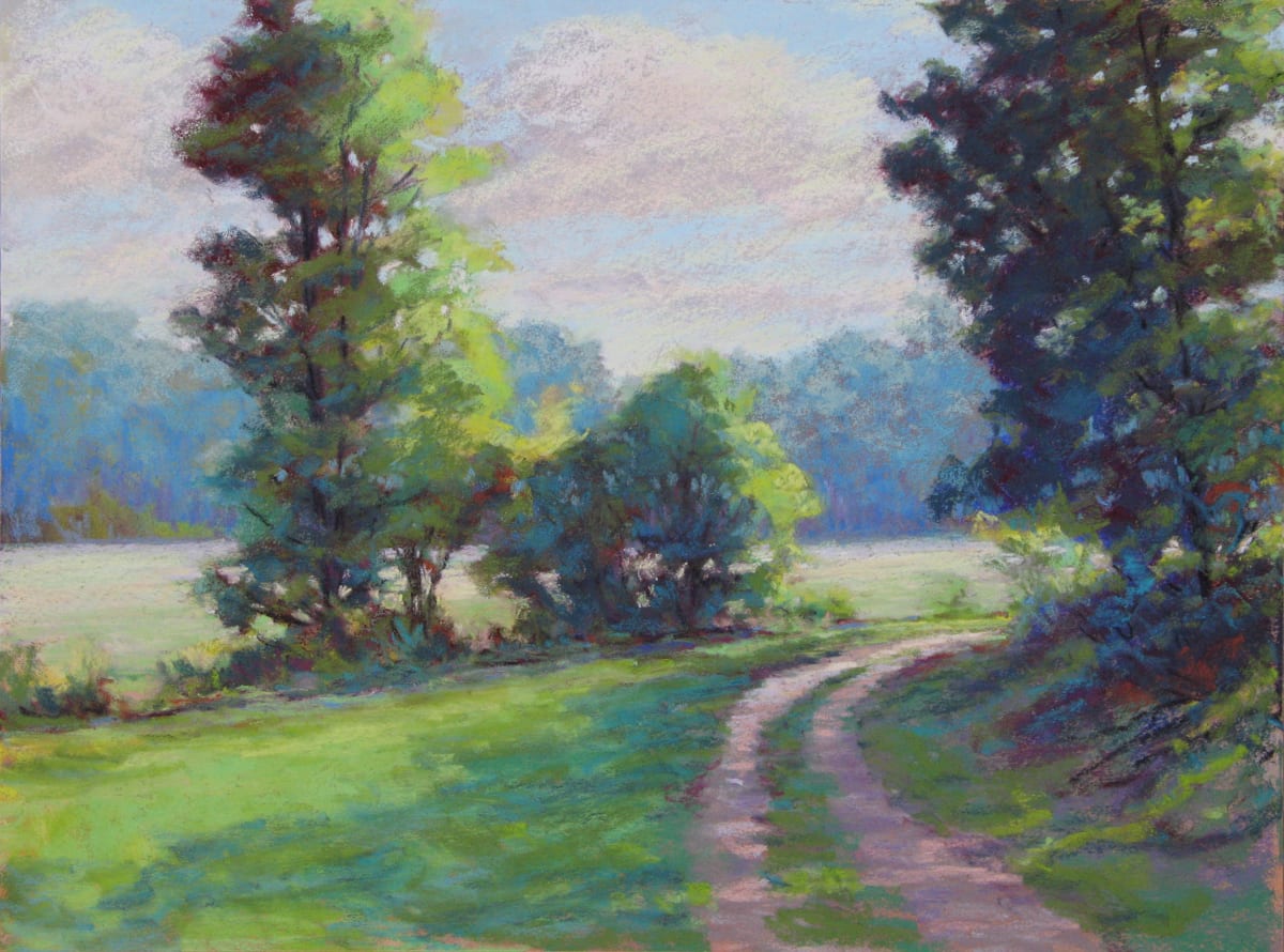 A Bend in the Road by Marsha Hamby Savage  Image: A Bend in the Road, Pastel 12"x16"