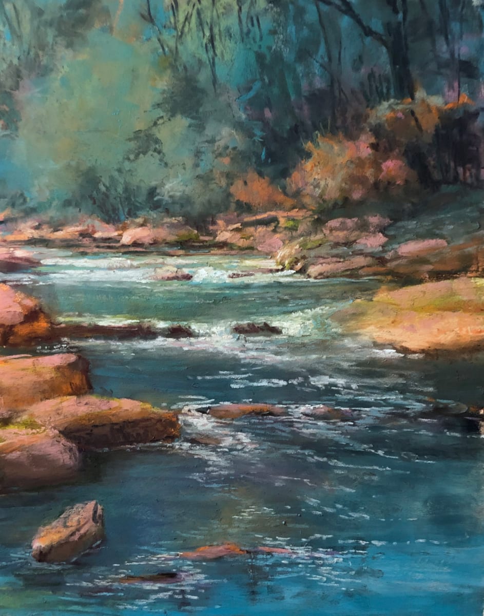 Aqua Heaven by Marsha Hamby Savage  Image: Aqua Heaven, Pastel 14 x 11