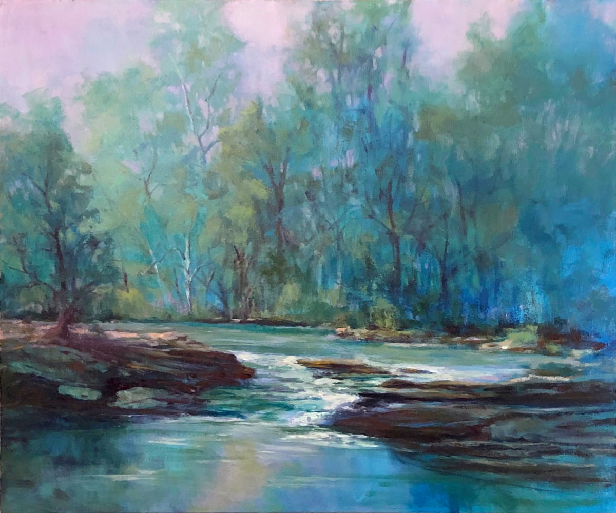 Blue Morning, Oil 20 x 24 by Marsha Hamby Savage  Image: Blue Morning, Oil 20 x 24