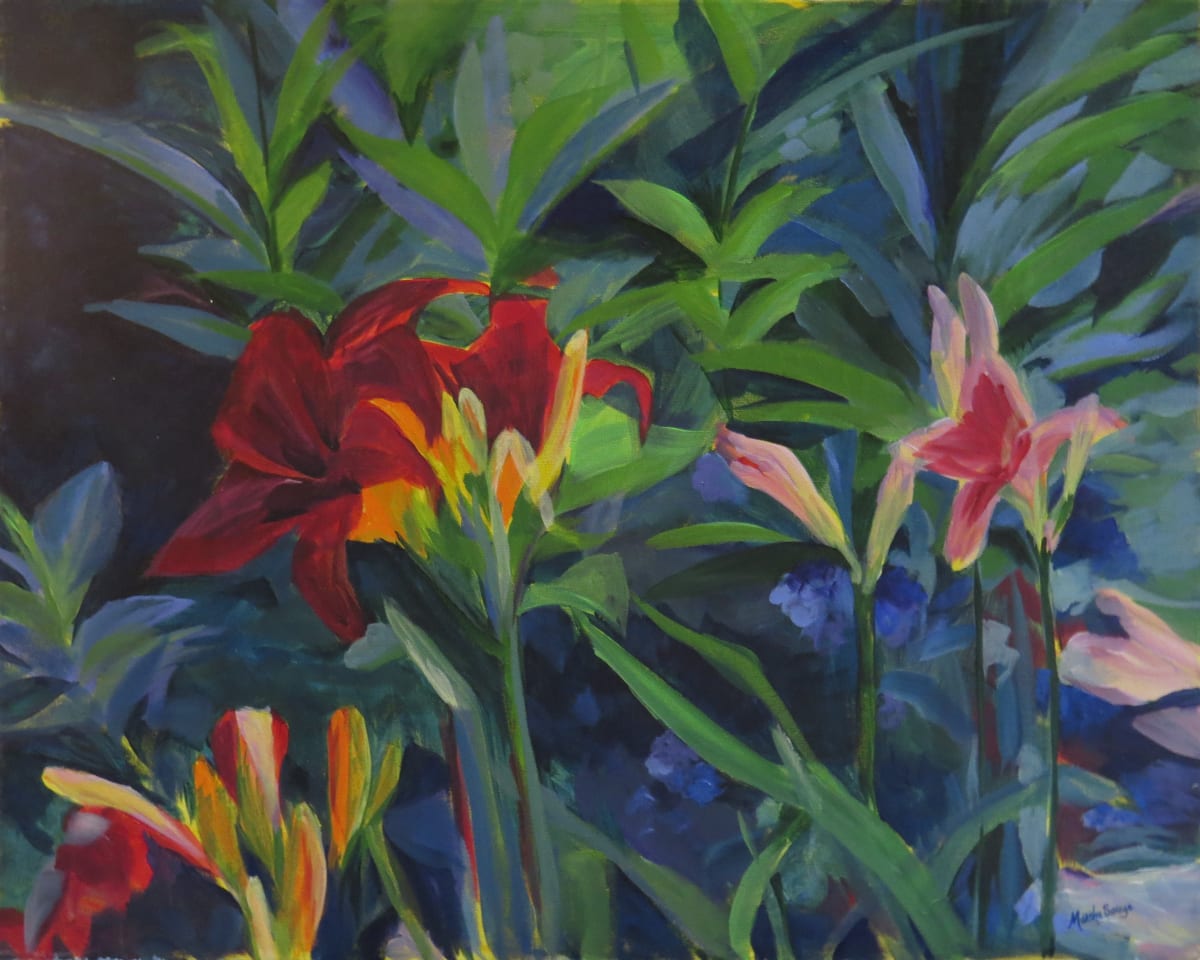 Day Lilies Talking by Marsha Hamby Savage 