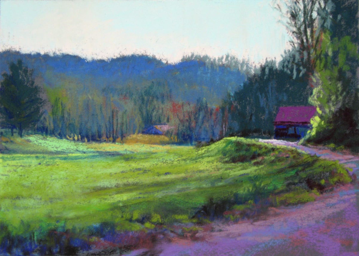 Late Valley Light by Marsha Hamby Savage  Image: Late Valley light, 5" x 7", Pastel
