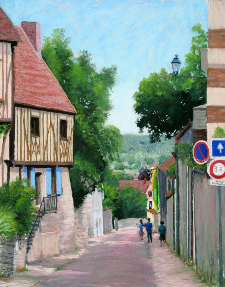 Provins Alley & View by Marsha Hamby Savage  Image: Provins Alley, Pastel