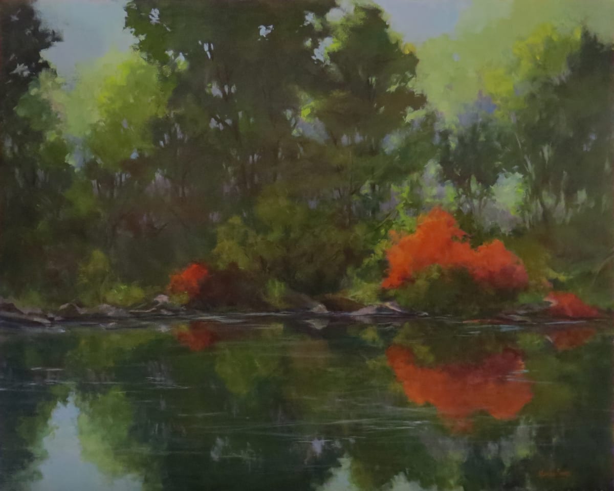 River Spotlight by Marsha Hamby Savage  Image: River Spotlight, Oil 24 x 30