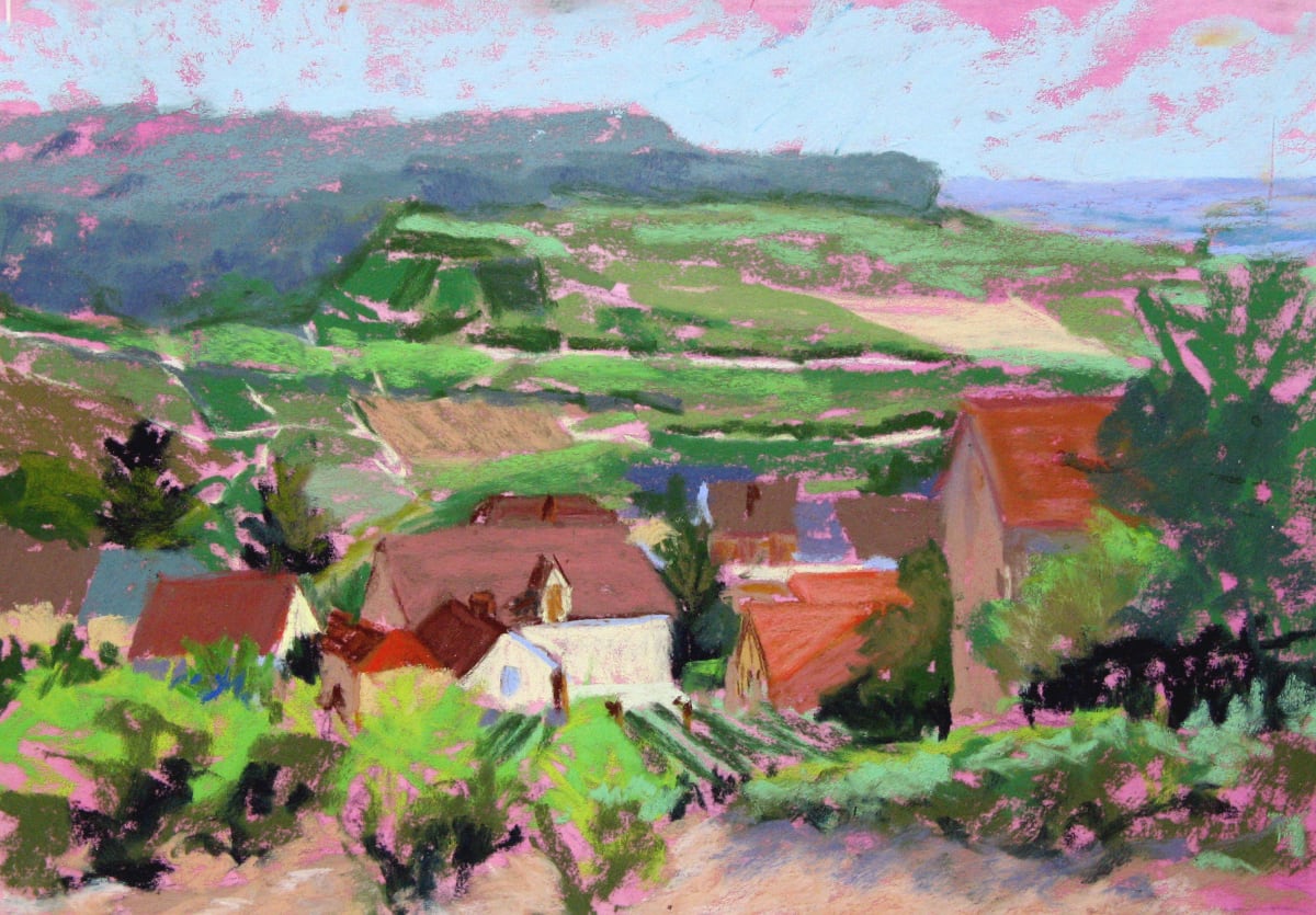 Epergny Vineyard  Image: Epergny Vineyard, Pastel Plein Air