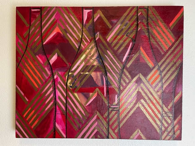 Ruby Wine Bottle Illusion by de Camille, Image 1.