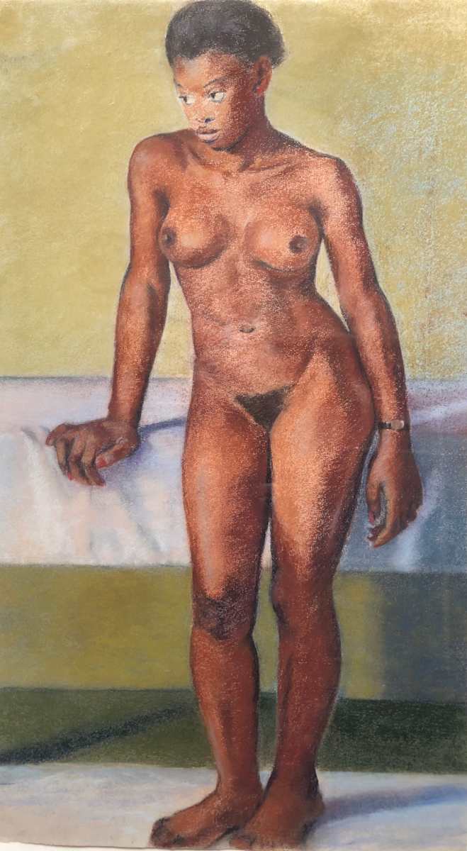 Untitled (Female nude standing) by Sandra Fisher 