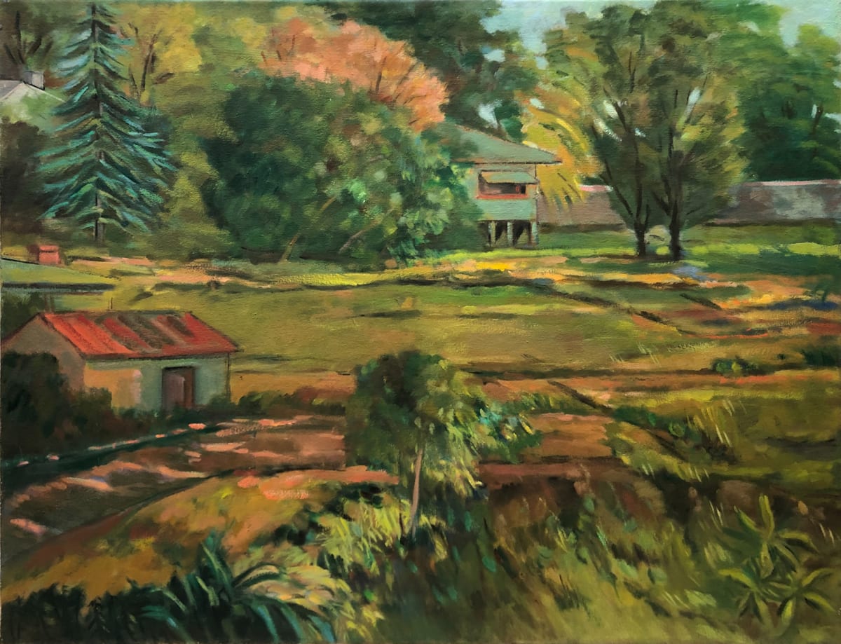 Rear Garden and Cabin by Ethel Fisher 