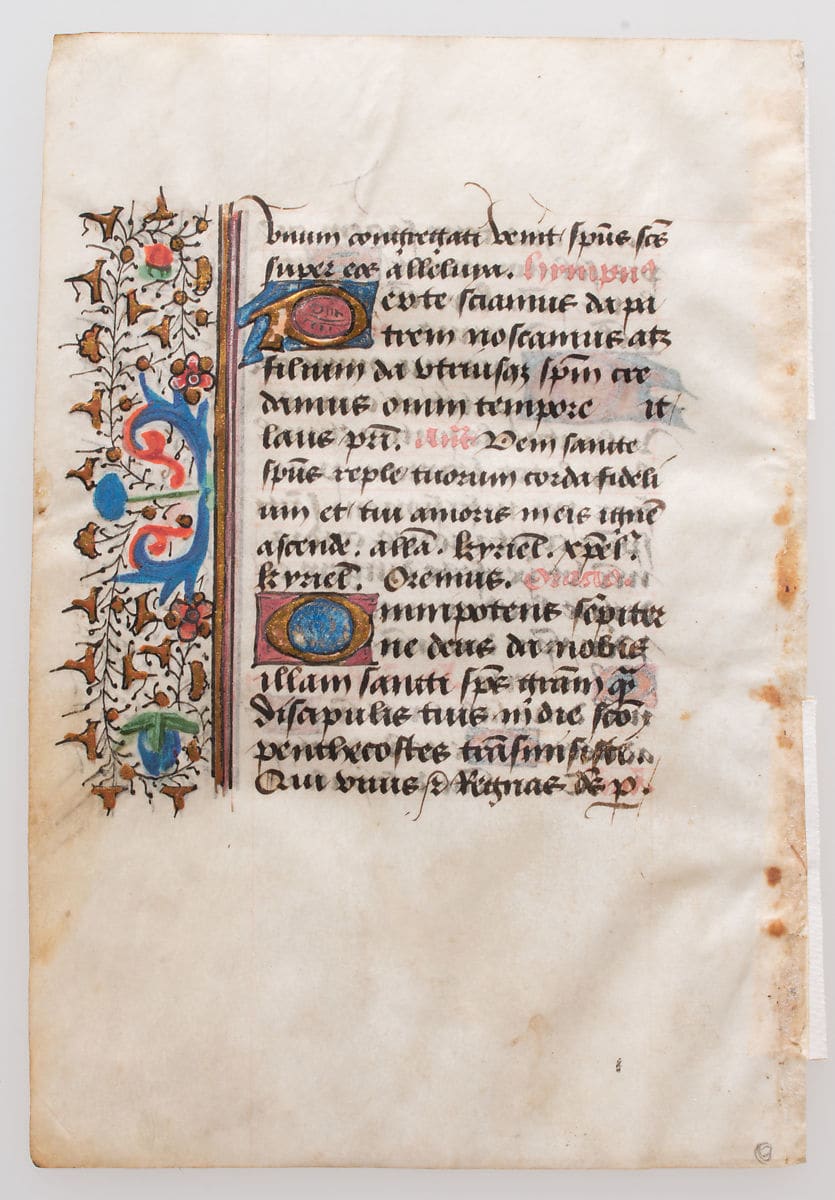 Leaf from a Book of Hours by Manuscript  Image: Leaf from a Book of Hours
