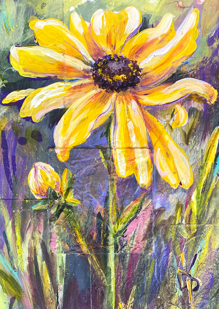 Renaissance #3 by Delphine Peller  Image: "Renaissance III" mixed media 5" x 7" 