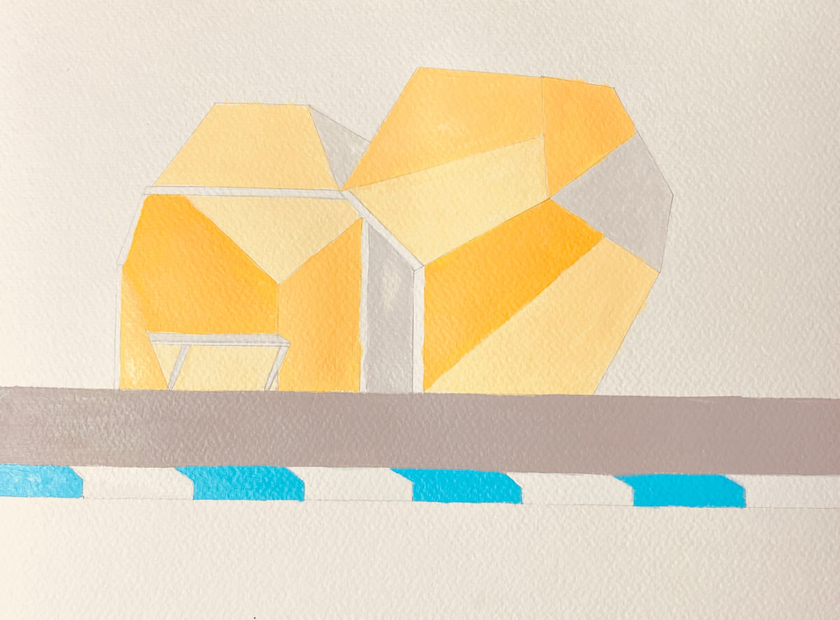 "Hexagon Bus Stop" by Michelle Mullet, Image 1.
