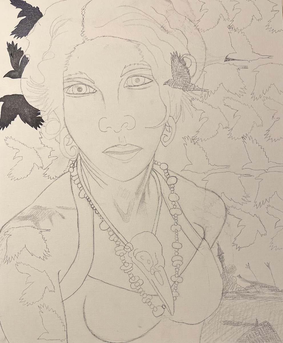 Work in Progress: The Morrigan by Frances Byrd, Image 1.