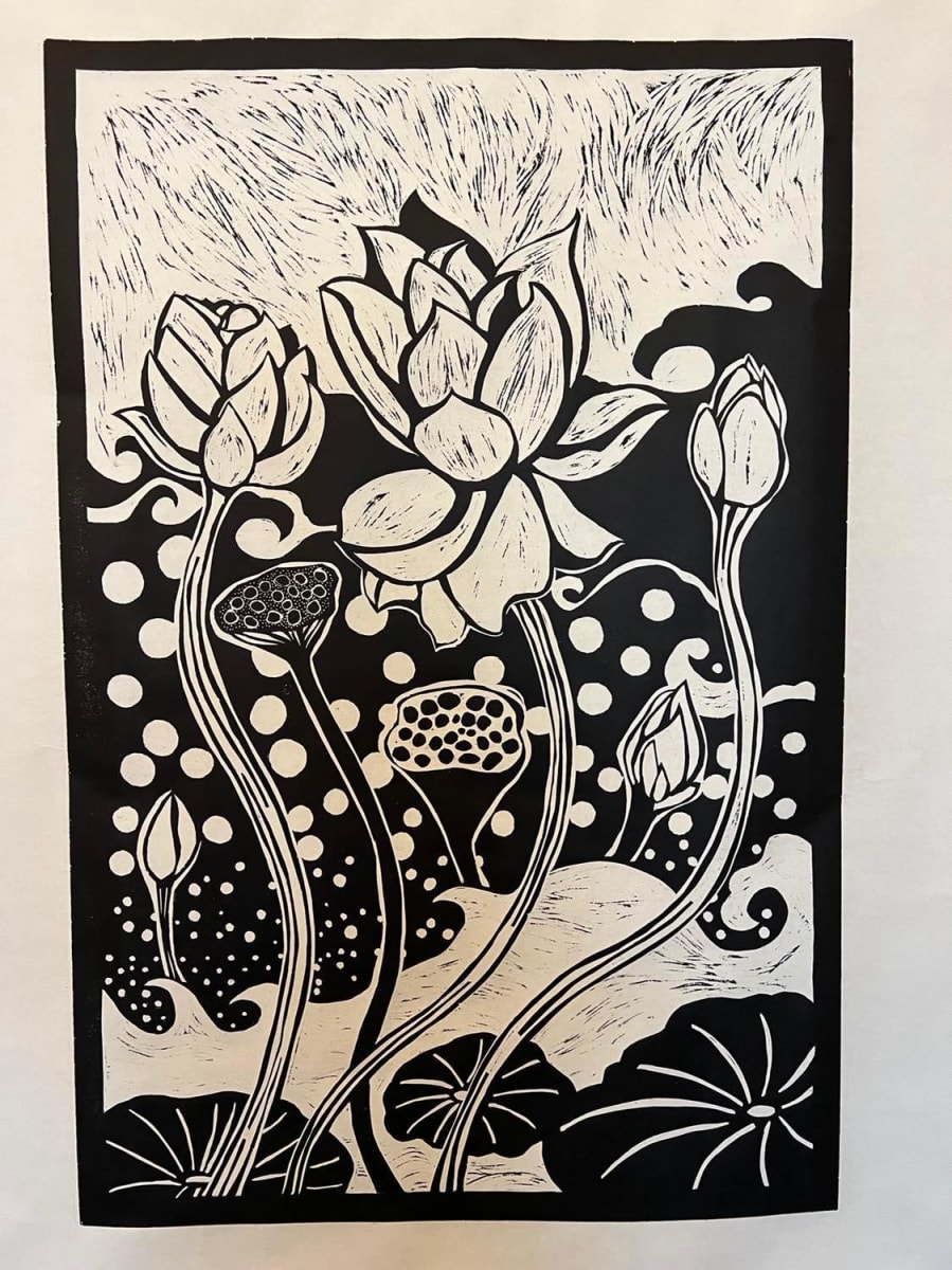 Lotus Flowers by Frances Byrd, Image 1.