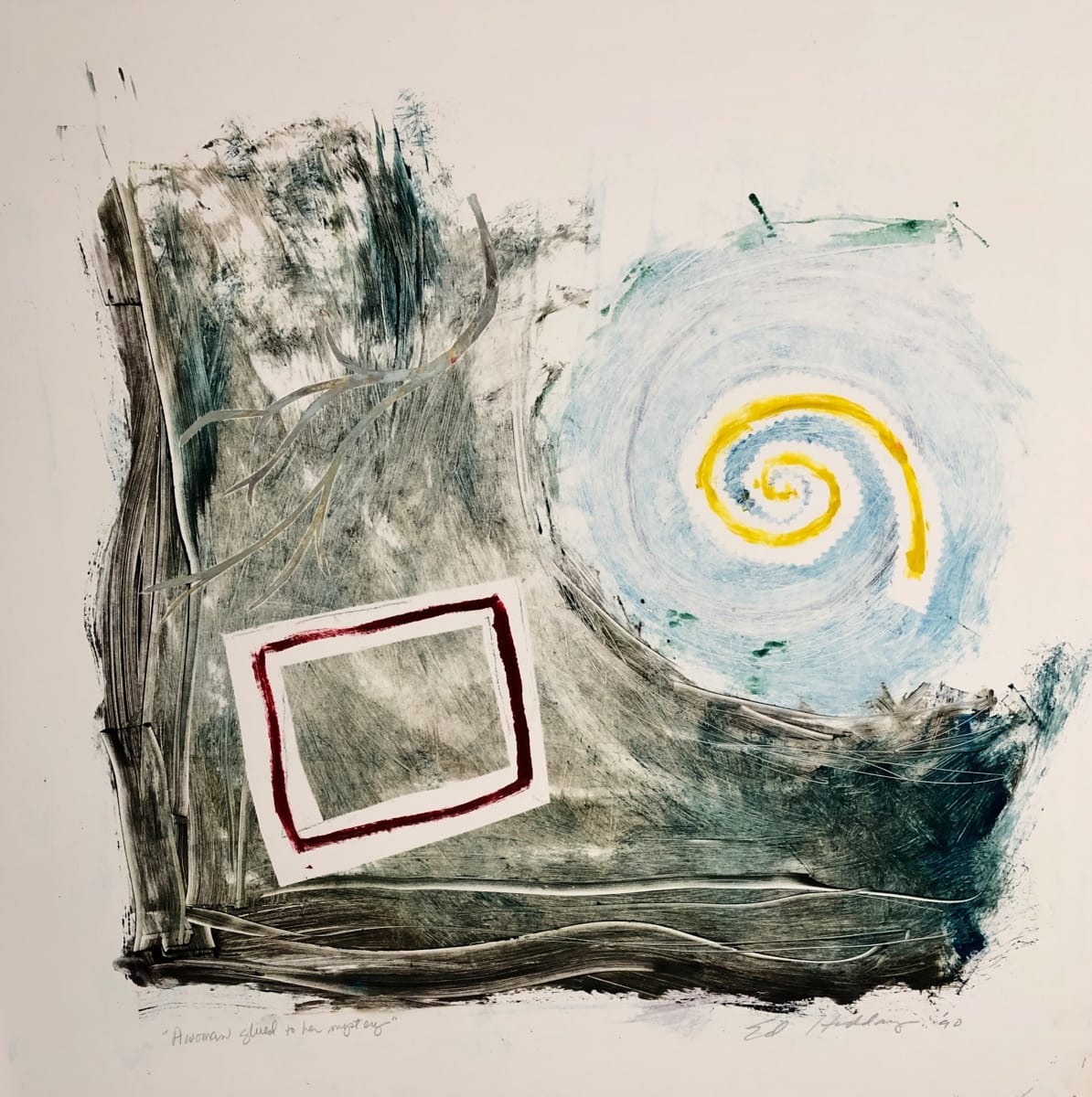 A Women Glued to her Mystery by Ed Haddaway  Image: Full image