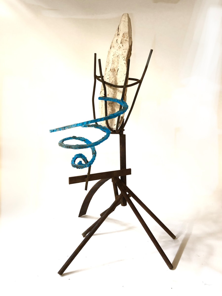 Rock Altar with Blue Swirl (Maquette) by Ed Haddaway 