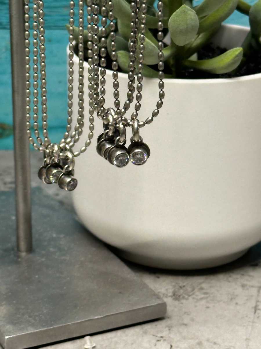"I Woke Up Like This Layering Necklaces" - 16" - high quality CZ and sterling 1/3 by shasta brooks studio  Image: All Art © Shasta Brooks Studio LLC
