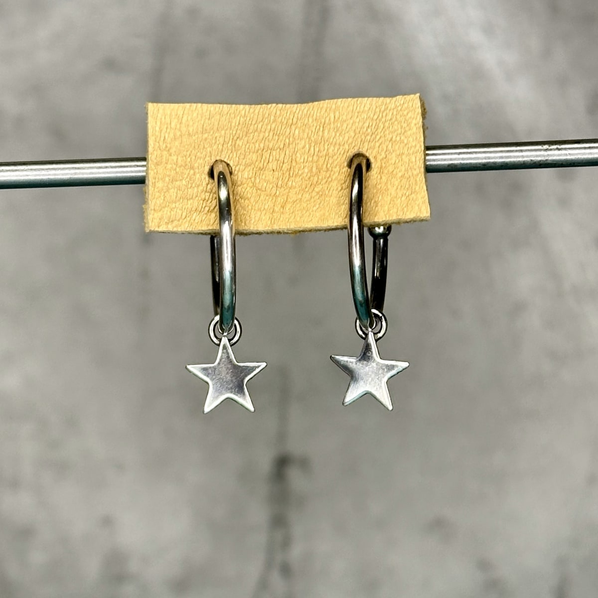 "Luu Star Hoop Earrings" - Oxidized Sterling Silver by Shasta Brooks  Image: All Art © Shasta Brooks Studio LLC