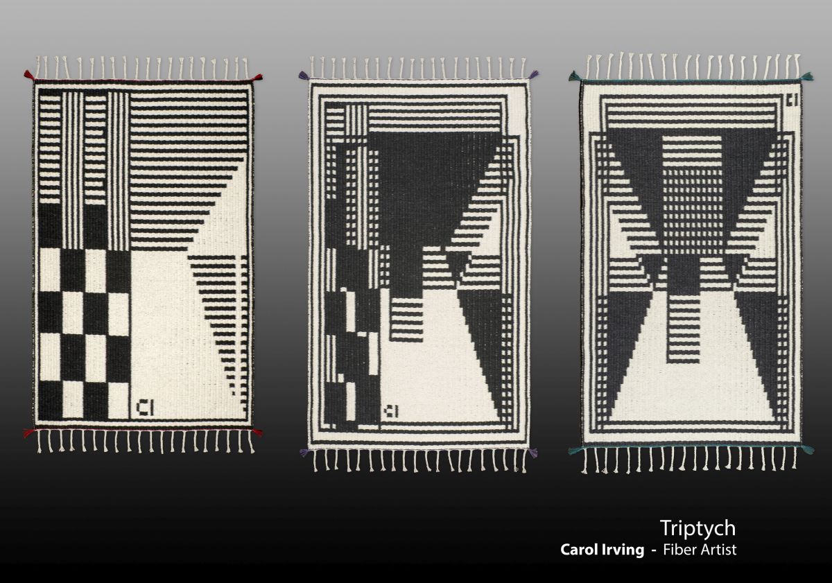 Black & White Triptych (aka So Much Struggles) by Carol Irving 