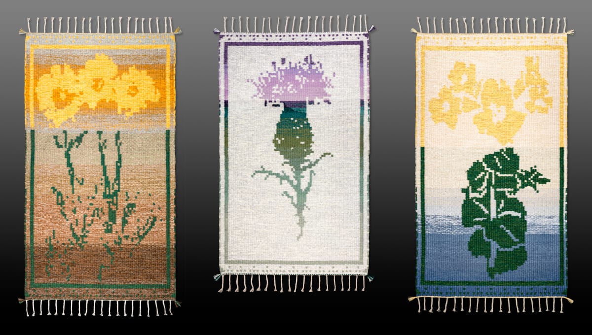 Endangered Wildflower Triptych by Carol Irving 