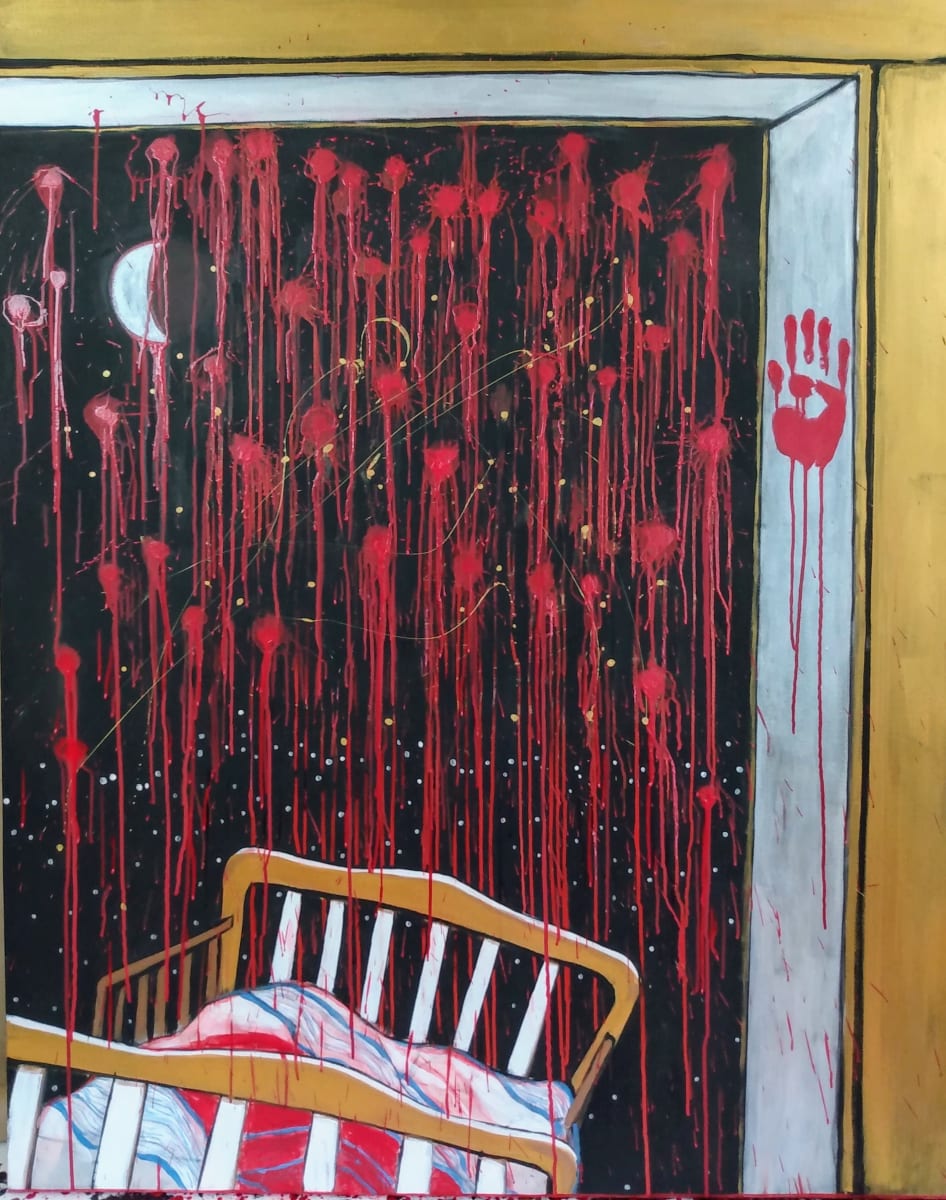 Starry Night by Maya Leites  Image: On October 6, the moon was in its Last Quarter phase, half illuminated and half in darkness. On October 7, the moon moved into its Wanning Crescent phase in which darkness begins to dominate. And so it began.  