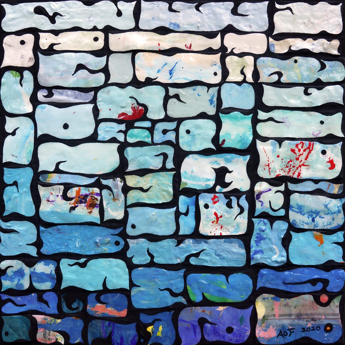 Blue Scraps of Sky by Amy Ferrari  Image: And acrylic tile mosaic!