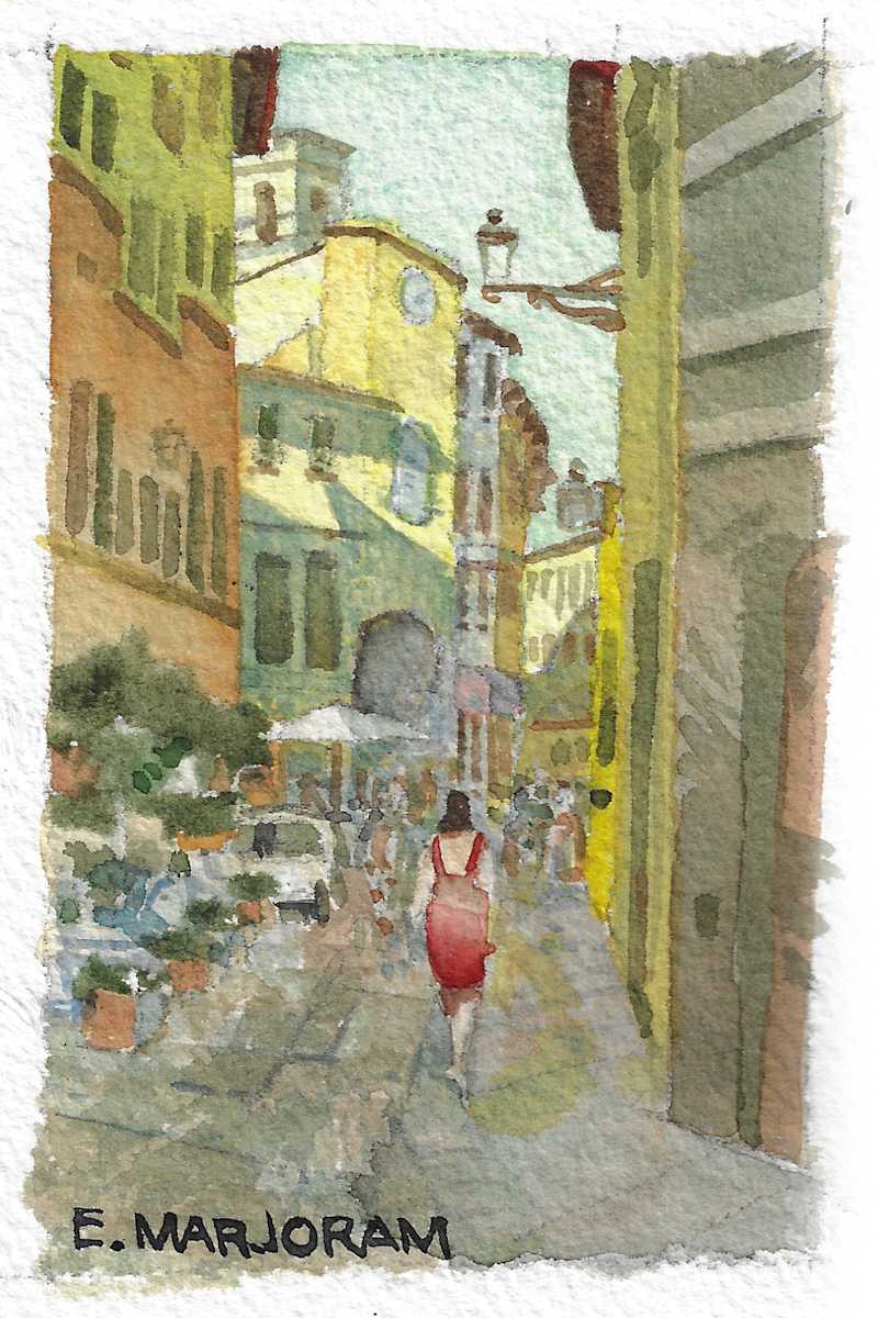 Street Scene, San Casciano by Ernie Marjoram 