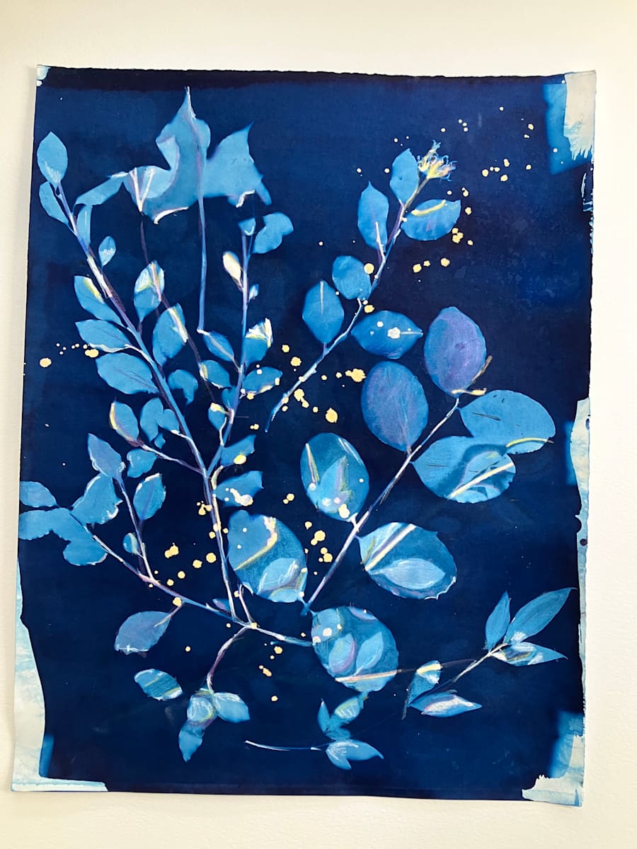 Blues with Splatters2 by Rhonda Burton, Image 1.