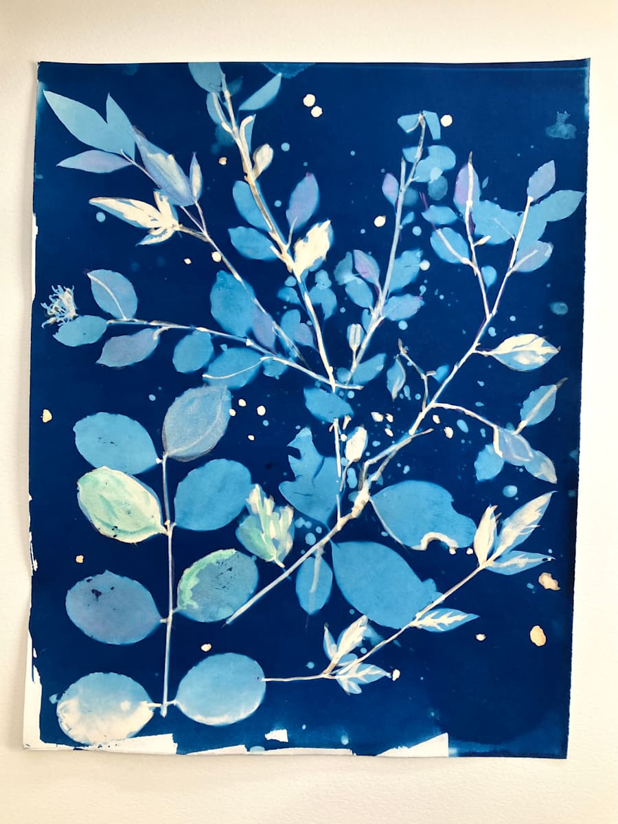 Blues with Splatters by Rhonda Burton 