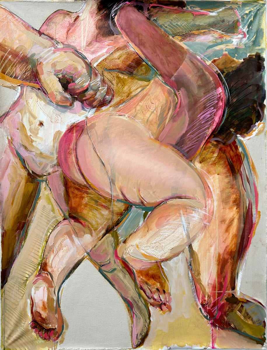 FLESH canvas 3  (LA OPEN- EXCELLENCE IN MIXED MEDIA) by Jennifer Berkowitz 