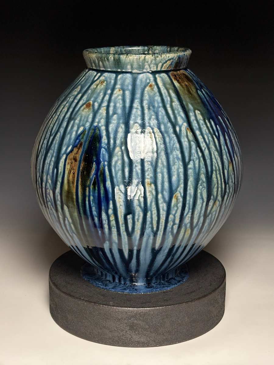 Blue Jar on Base by Doug Blechner, Image 1.