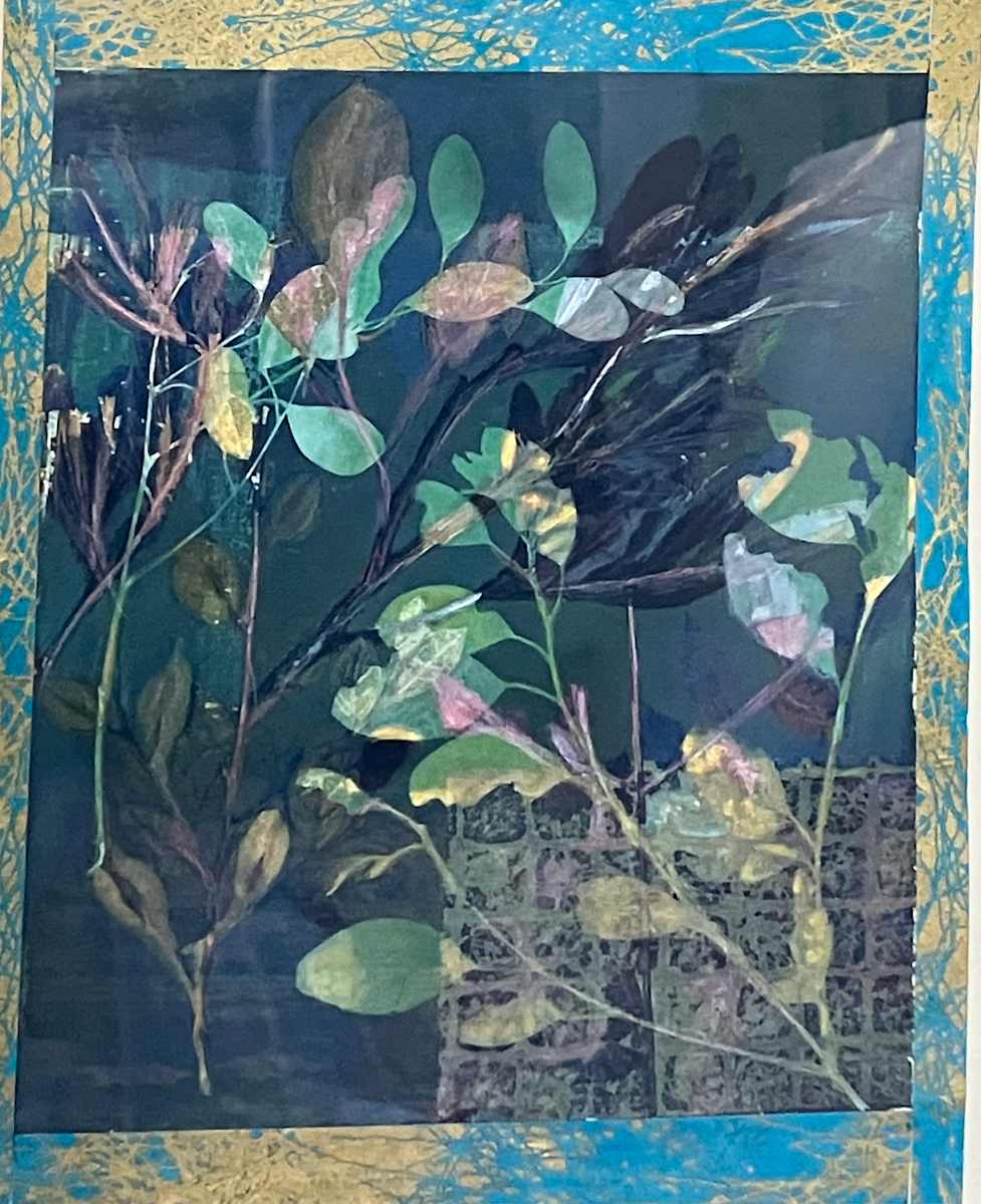 Bright Green Blue and Pink by Rhonda Burton 