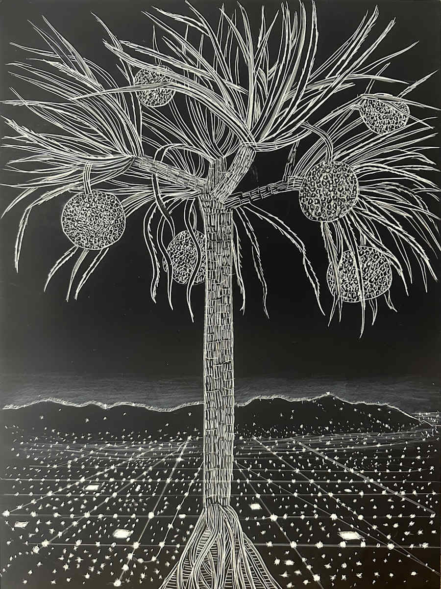 The Stars Come Out at Night - Mixed Media, Honorable Mention by Karen Clark 