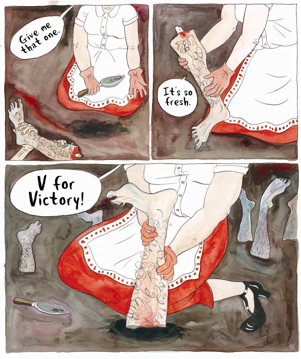 Page from graphic novel Victory Parade by Leela Corman 
