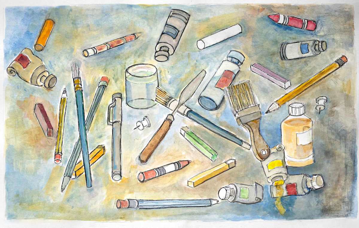 WE LIVE IN A BOX OF PAINTS by David Phelps 