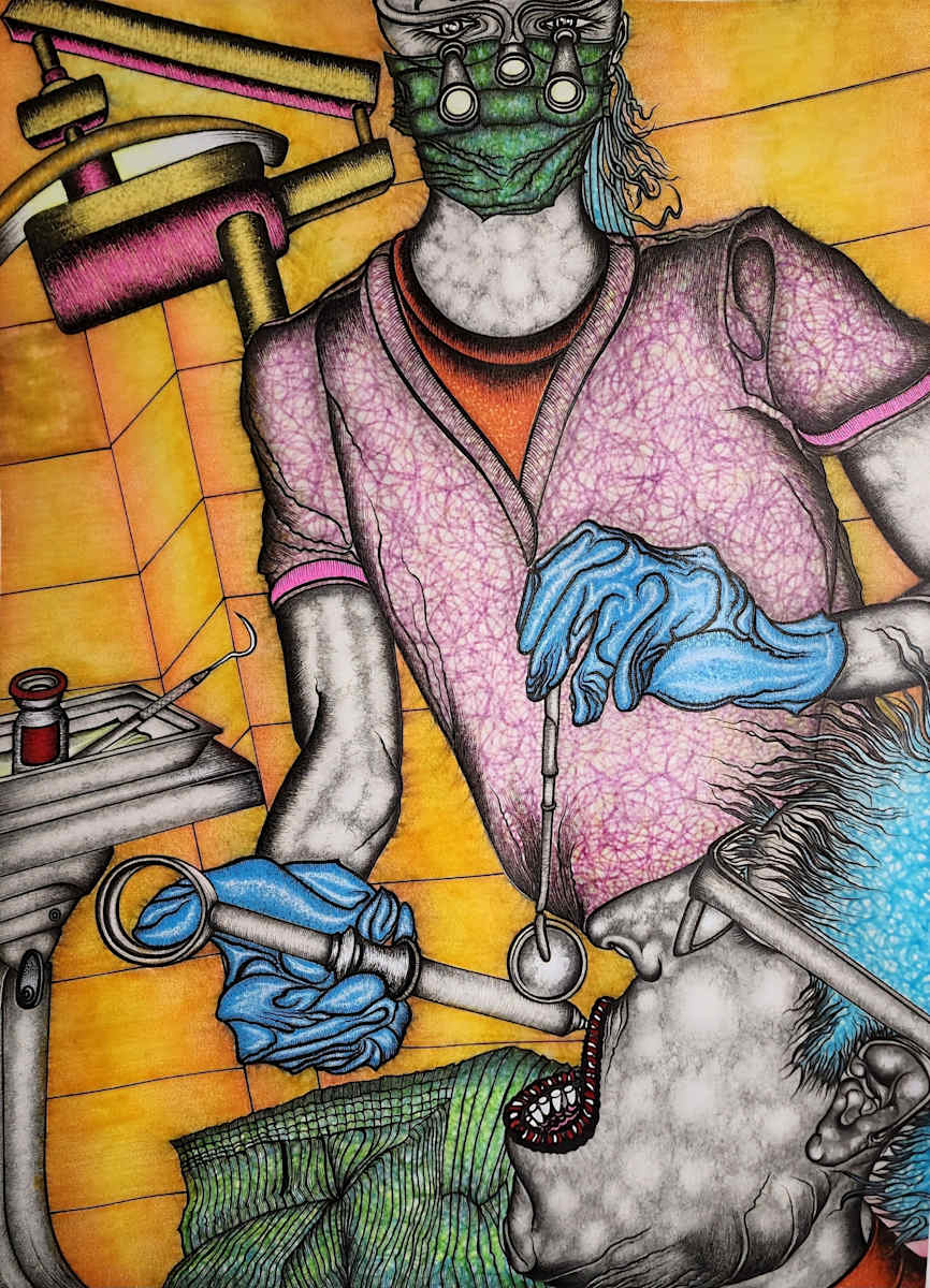 Self Portrait with Dentist by Kenny DeMartines, Image 1.