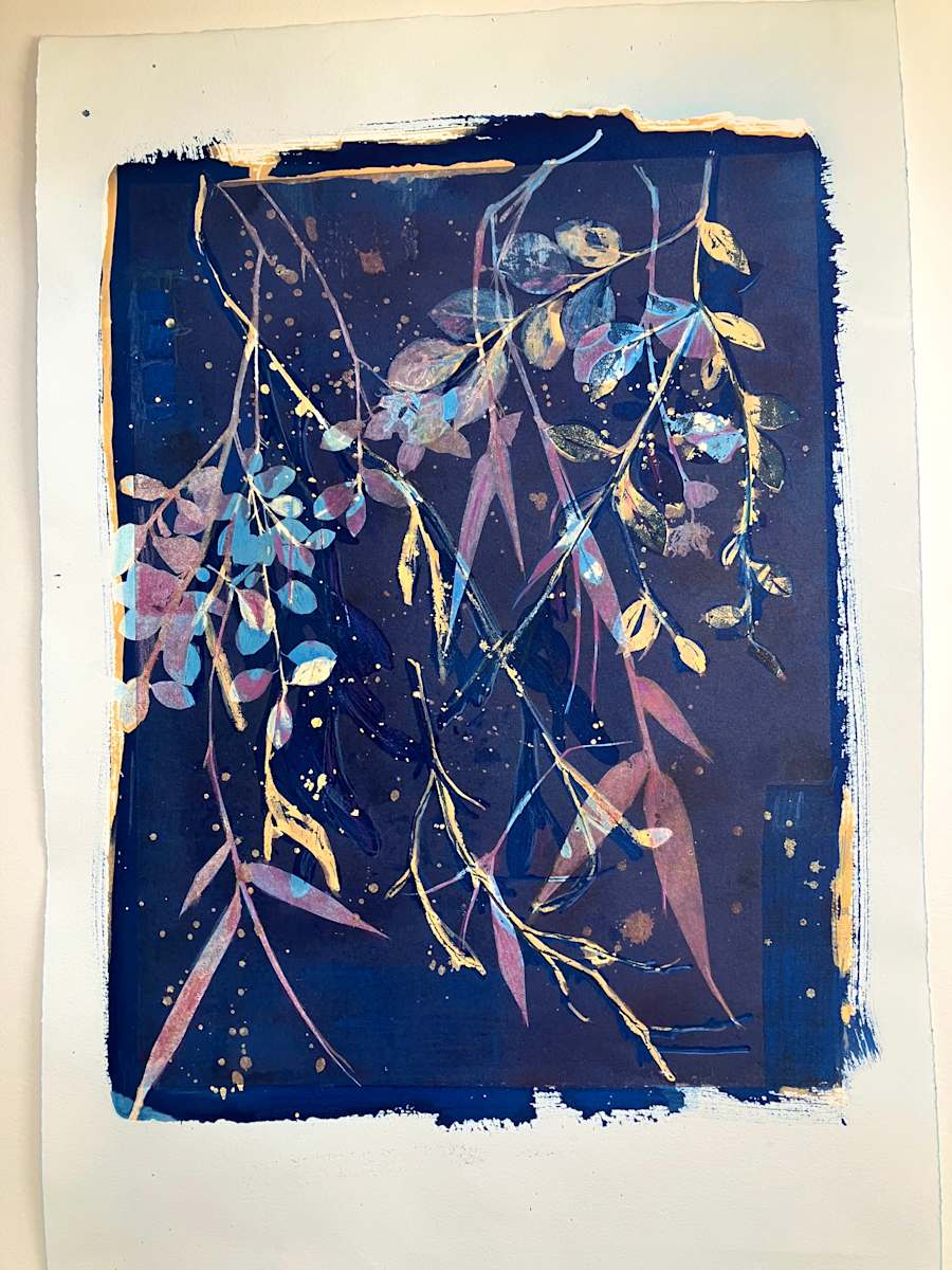 Fallen Leaves and Splatters by Rhonda Burton, Image 1.