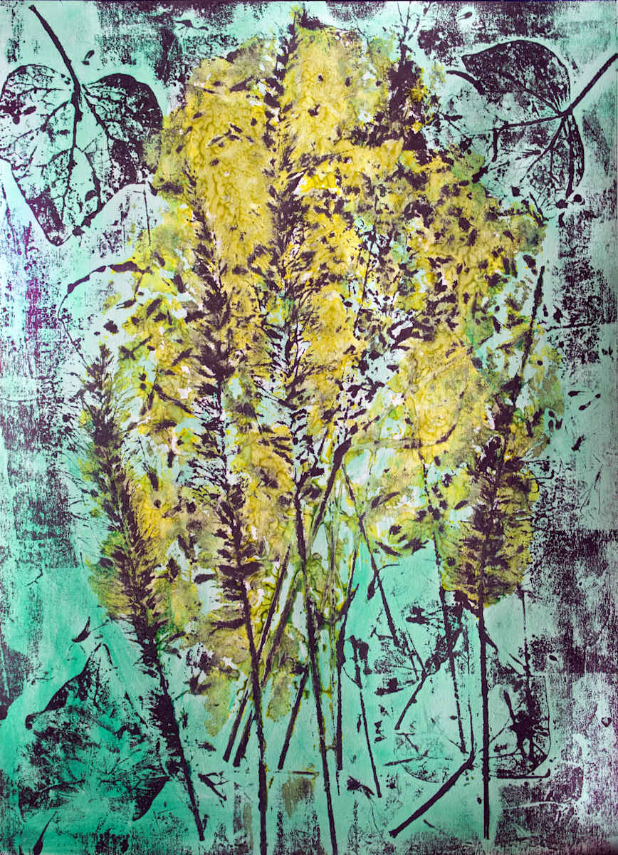 Plant Collagraph by Karen Fiorito, Image 1.