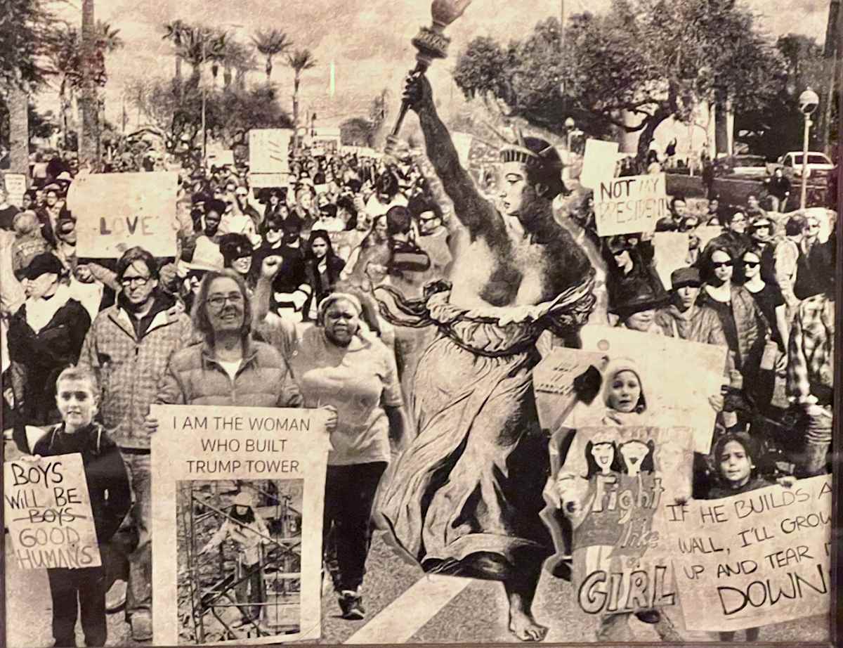 Lady Liberty Leading The People by Karen Fiorito 