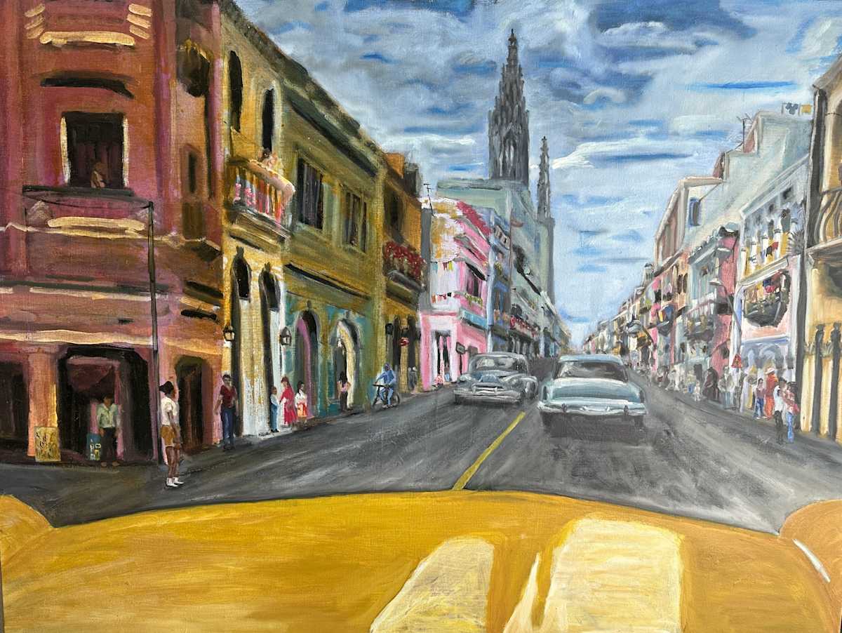 Yellow Taxi, Havana by Robert Zent Chew 